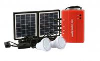 China popular off-grid area rechargeable 4W DIY solar lighting kits with 2 led light power bank solar charger controller factory