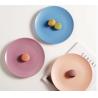 China Custom Logo Colorful Dinner Plate Sets / Food Grade Ceramic Pasta Plate Buffet factory