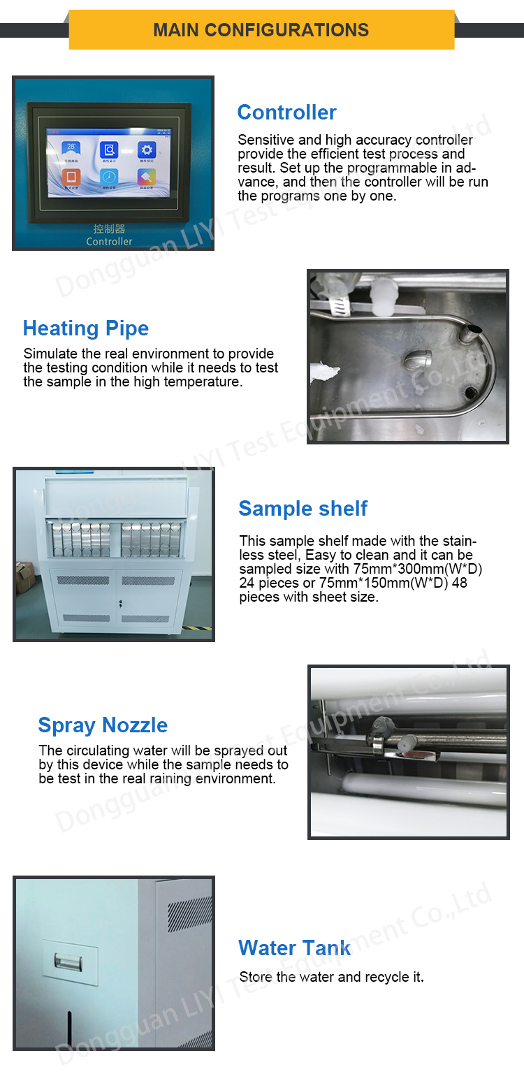 LIYI Uv Resistant Accelerated Weathering Rubber Heat Aging Test Chamber