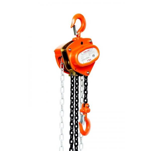 Quality Grade 80 Alloy Steel CK Chain Pulley Blocks , 4:1 1 Tonne Chain Hoist for sale