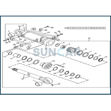 Quality AT264443 Bucket Cylilnder Seal Repair Kits for DEERE 490 for sale