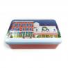 China rectangular Christmas biscuit tin box with embossing factory