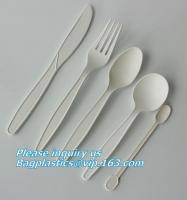 China cornstarch biodegradable PLA eco plastic cutlery sets,Plastic spoon fork chopsticks Wheat Straw Reusable Camping Biodegr factory
