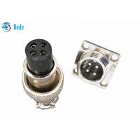 Quality Cable To Panel Style GX16 Aircraft Cable Connectors With Square Flange 2~10 Pin for sale