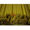 China Yellow Pultruded Fiberglass Tube / Hollow Fiberglass Tube High Flexural Strength factory