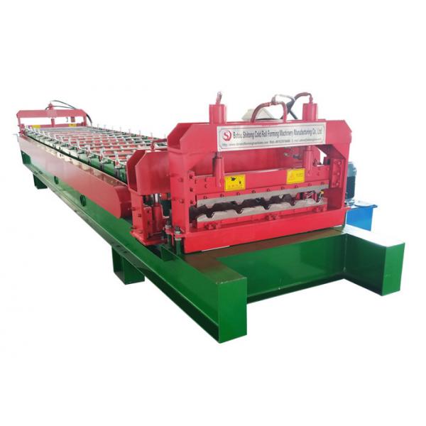 Quality PPGI / GI Roof Panel Roll Forming Machine , A / C Motor Metal Sheet Forming Machine for sale