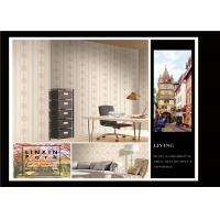 China PVC waterproof wallpaper stripe flower design moder fashion hotel project factory
