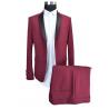 China Style Fancy Red Mens Slim Fit Tuxedo Business 4 Season Breathable Long Sleeves factory