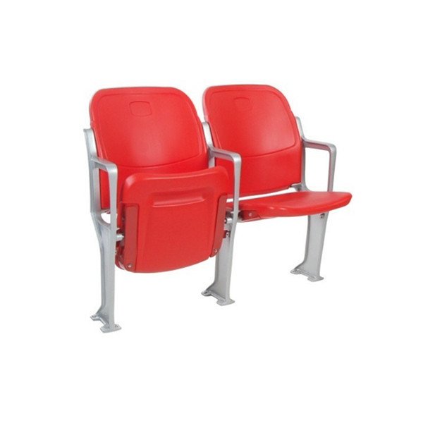 Quality Big Red Back Height 880mm Folding Stadium Chair With Armrests  Impact Resistance for sale