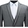 China Custom Fashion Mens 3 Pieces Suit , Business Slim Fit Suit Dark Grey Wedding factory