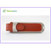 China Anniversary Gift 128MB - 64GB Leather USB Flash Disk 2.0 Storage Device factory