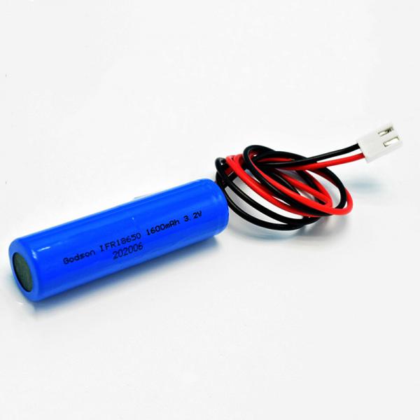 Quality Cylindrical Fire Exit Light Batteries LiFePO4 IFR18650 1600mAh 3.2V for sale