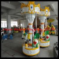 china 3seats  carousel merry go round mini kids ride electric fiberglass amusement park carousel horses