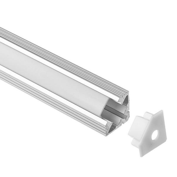 Quality Coating Corner LED Strip Profile 19mm*19mm 6063 Aluminum Extrusion for sale