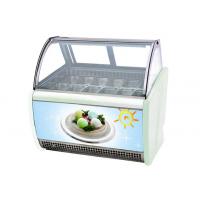 China 12 14 16 Flavors Ice Cream Display Cabinet Case For Gelato Store stainless steel factory