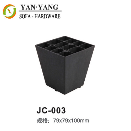China 100mm high factory price plastic sofa feet gold supplier for plastic furniture feet JC-003 factory