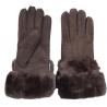 China High Quality Lambskin Fur Gloves Shearling Sheepskin Fashion Gloves With Fur Trim Cuff factory