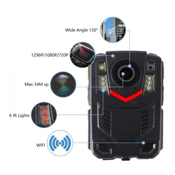 Quality GPS Video Camera Portable Police Worn Camera Support WIFI GPS 128G Storage for sale