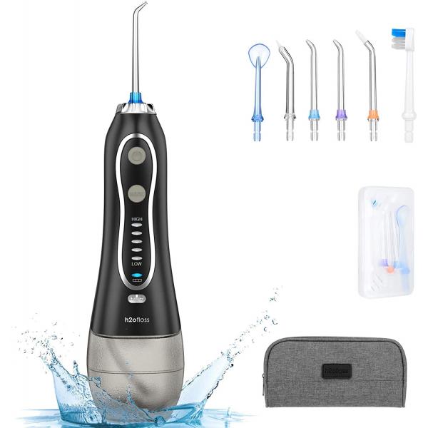 Quality 2500mah Ultrasonic Teeth Cleaner With Water , 5 Modes Handheld Water Flosser for sale