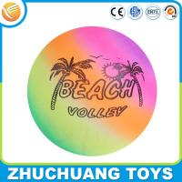 China cheap inflatable color rainbow painting beach ball factory