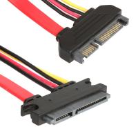 China Stable Extension SATA 3 Cable For HDD , Male To Female 7+15 Pin SATA 3.0 6gbps factory