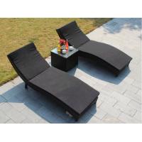 China Outdoor Furniture Patio Aluminum Frame Woven Rattan Furniture Sun Bed Chaise Lounge Chair For Pool factory