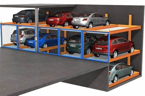 Quality Steel Columns Hydraulic Car Parking Lift with pit Sedan Triple Car Stacker for sale