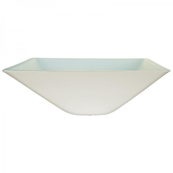 Quality Funnel Shaped Bathroom Wash Basins Lacquered Tempered Glass White Bathroom Sink for sale