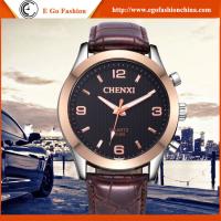 China 059B Rose Gold Bezel Watch OEM Watch Quartz Watch Fashion Sports Watch Leather Watch Man factory