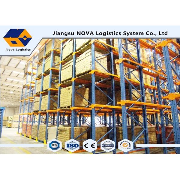 Quality Steel Q235 Drive In Storage Warehouse Racking Shelves Logistics Center / Food for sale
