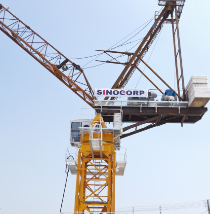 Quality 60m jib flat top Tower Crane 8 ton for sale