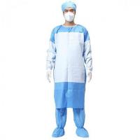 Quality EN1186 Blue Disposable Surgical Gown Non Woven Surgical Robe Against Viruses for sale