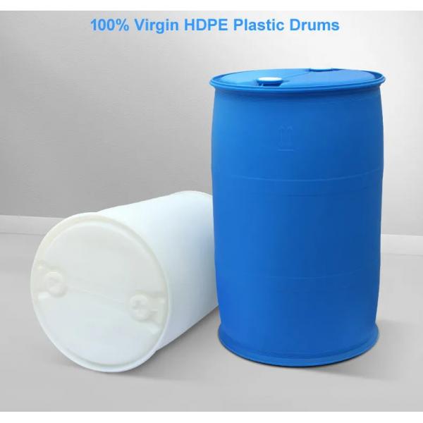 Quality 200L Plastic Chemical Barrel Blue Reusable Multifunction Closed Top for sale