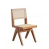 China Nordic rattan weaving household simple creative make-up chair backrest homestand casual dining room solid wood chair factory