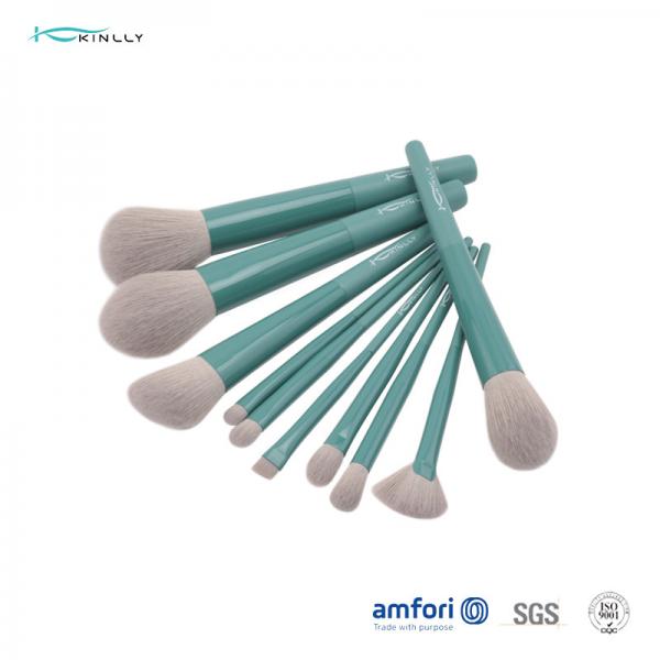 Quality BSCI Long Ferrule 10 Piece Makeup Brush Set for Powder for sale