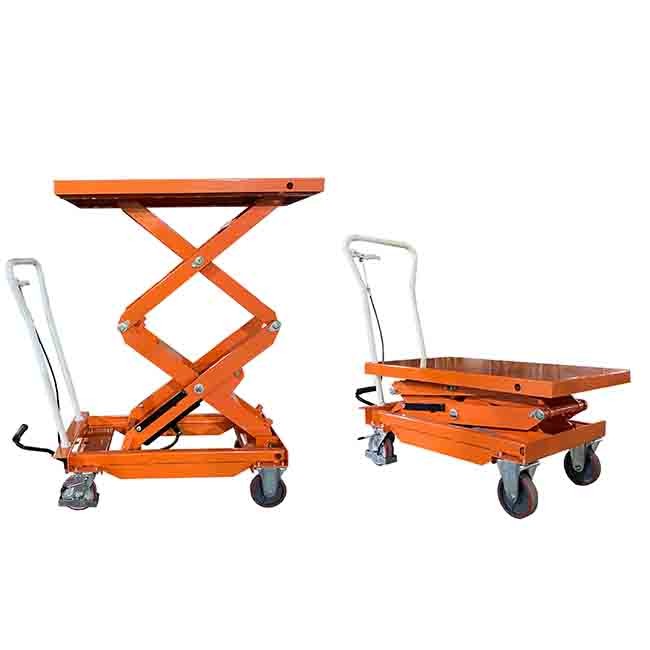 China Mobile 300kg Double Scissor Lift Tables 39.76inx20.47in Max Height 62.40in factory