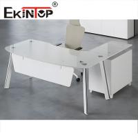 China Office Furniture Toughened Glass Computer Desk Thickened Materials factory