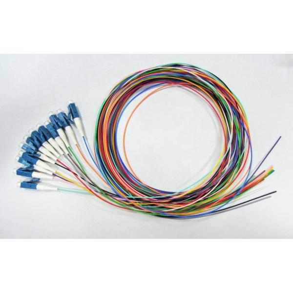Quality 12 Colors 12 Fiber Optic Pigtail LC UPC Connector , 0.9mm Tight Buffer Single Mode Pigtail for sale