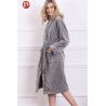 China Luxury Flannel Fleece Robe Long Sleeve Nightwear Heated Bathrobe Nightdress Nightgrown factory