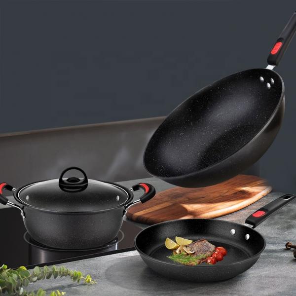 Quality Home Medical Stone Non Stick Cooking Pot Set Kitchen Pots And Pans Cookware Sets for sale