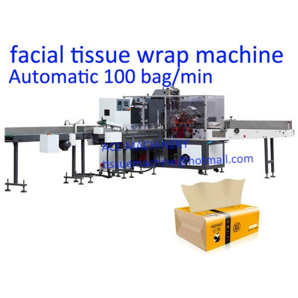Quality PLC Control 100 Bag / Min CE Tissue Paper Packing Machine for sale
