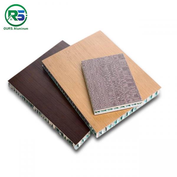 Quality 10-25mm Curtain Wall Aluminum Honeycomb Building Panels Wood Grain For Commercial Building for sale