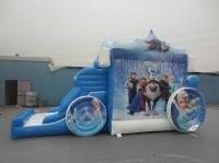 China Amazing Frozon Princess Inflatable Combo , Blue carriage Inflatable Bouncer Combo factory