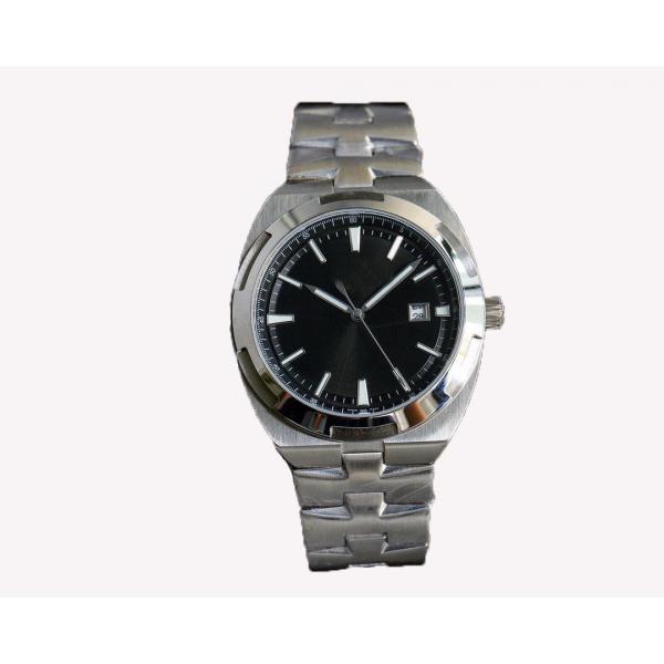 Quality Water Resistant Silver Chronometer Wrist Watch 40mm Case Diameter for sale