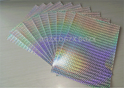Quality Destructive Security Hologram Stickers Eggshell Sticker Paper With Silver A4 for sale