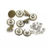 China Fashion Round Denim Jacket Buttons Silver & Brass Rivet For Garments factory