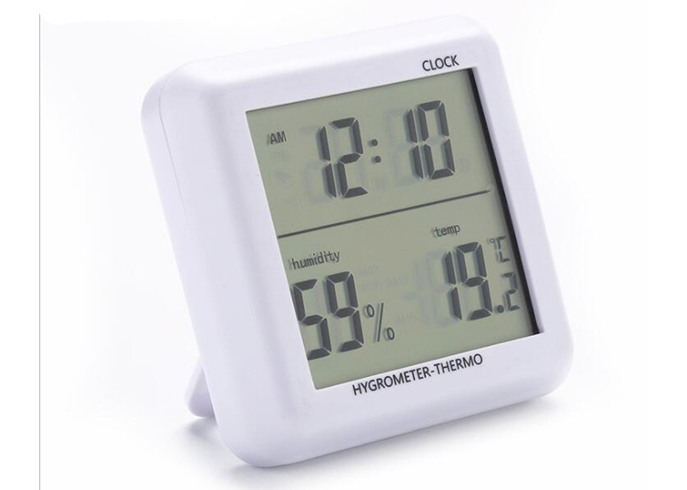China Home Weather Station Indoor Digital C/F Thermometer Hygrometer Clock LCD Temperature Humidity Meter Monitor factory