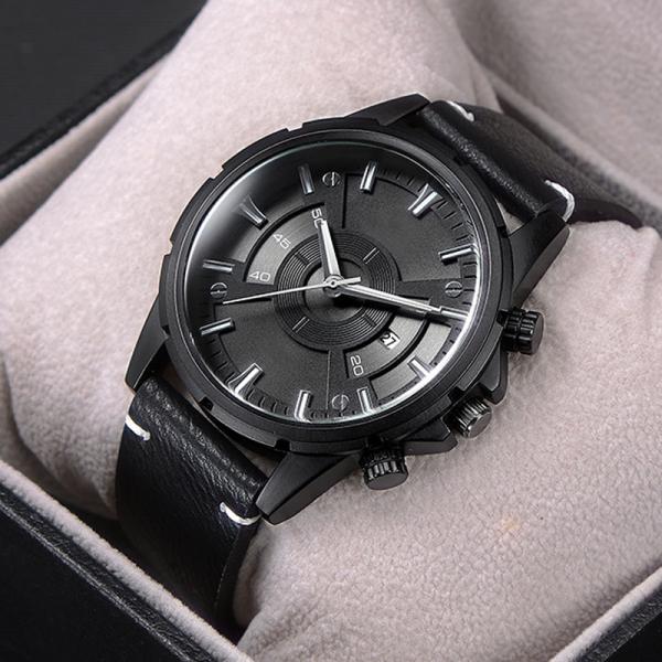 Quality Multipurpose Mens Black Metal Watches scratchresistant wearresistant for sale