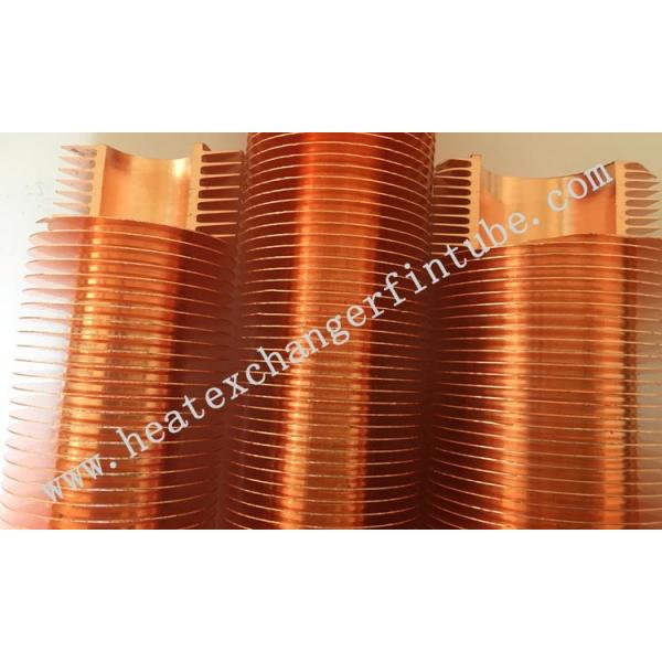 Quality Extruded High Copper Radiator Finned Tubes With 10.5mm Fin Height for sale
