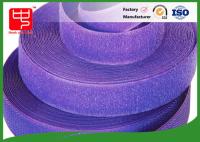China Purple Strong Hook And Loop Adhesive Tape Roll For Garments factory